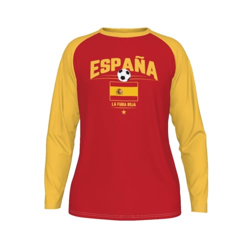Camiseta Manga Larga Raglan Equipo seleccion Nacional de Futbol España La Furia roja
