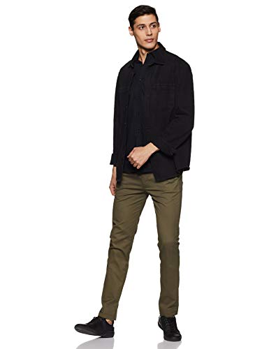 Image of Amazon Brand - Symbol Men's Cotton Shirt | Casual | Plain | Half Sleeve | Summer - Regular Fit (Available in Plus Sizes)