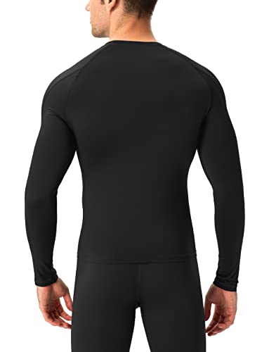 Men's Compression Shirts Long Sleeve Workout Baselayer Quick Dry Athletic T Shirts Sport Running Tops 1/2 Pack4