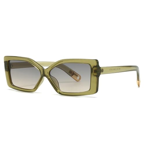 Lunettes de soleil rectangulaires petite monture fine au style vintage