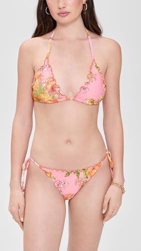 PQ Swim Women's Embroidered Lettuce Edge Tie Full Bikini Bottoms4