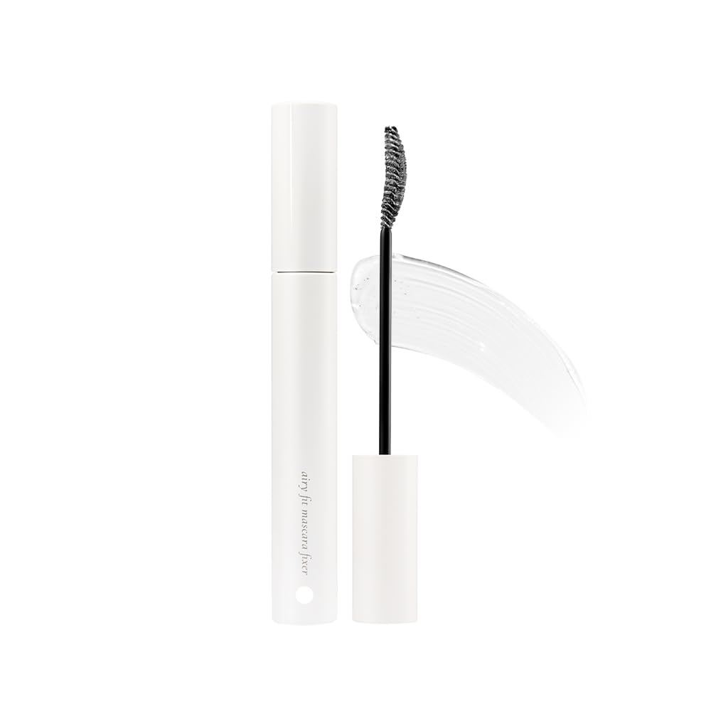 Airy Fit Mascara Fixer, Clear&Transparent Mascara Fixer, Strong and Long-Lasting Lift Water Resistance, No Clump, No White Cast and Clumping Lightweight, Korean K-Beauty (#00 Fixer)
