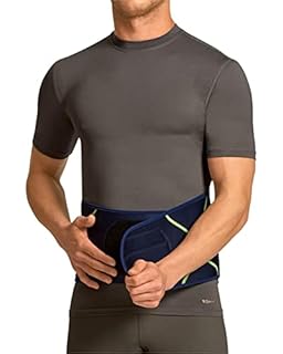 Tommie Copper Men’s Comfort Back Brace, Sweat Wicking Breathable Back & Muscle Compression Support for Everyday - Dark Navy - Large/X-Large