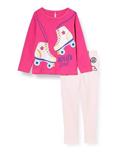 Lina Pink BF.Roll.PL Conjuntos de Pijama, Rosa (Fuchsia/Rose Fuchsia/Rose), 8 años para Niñas