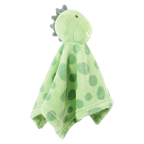 Image of Hudson Baby Unisex Baby Animal Face Security Blanket, Dino, One Size