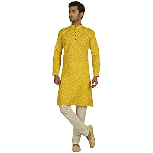 Tathastu Mens Cotton Kurta Pyjama Set
