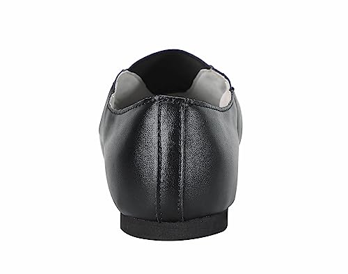 Linodes Unisex PU Leather Upper Slip-on Jazz Shoe with Up Elastic for Women and Men's Dance Shoes-UPD3