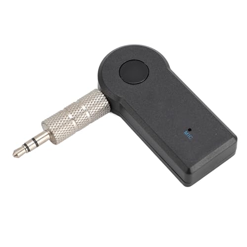 Bluetooth Music Receiver for Car/Home Stereo, Noise Cancelling 3.5mm AUX Bluetooth Car Adapter Built in MIC, Supports Hands Calls (2pcs)