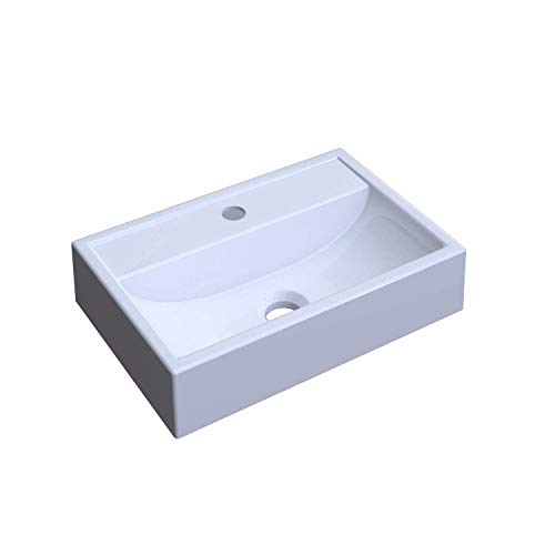 Cuba de Apoio para Banheiro Q45W Retangular Compace Branco