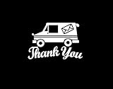 BERRYZILLA Mailbox Thank You Decal for Thanks Mail Carrier Truck Waterproof Vinyl Sticker