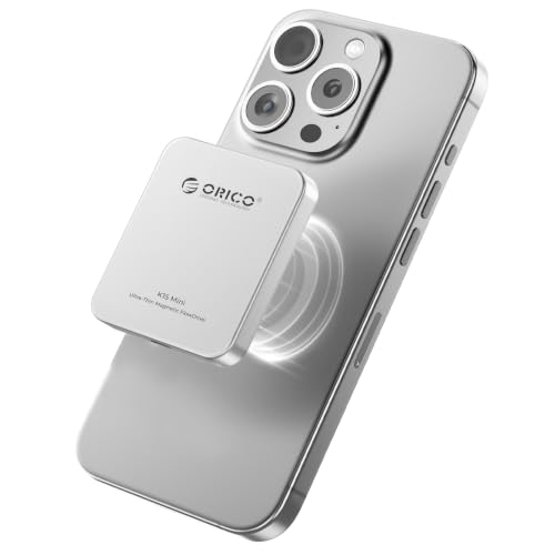 Image of ORICO 128GB Magnetic External SSD, Aluminum Alloy, Up to 150MB /s - K15Mini | External Solid State Drive, Plug & Play Mobile Storage for iPhone, Android, Laptop, Ideal for Student, Home & Office Use