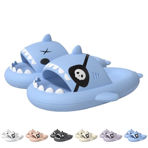 Pirate Shark Slides,Ummer Non-slip Thick-soled Shark Slippers For Men And Women, Indoor And Outdoor Super Soft Beach Slippers.