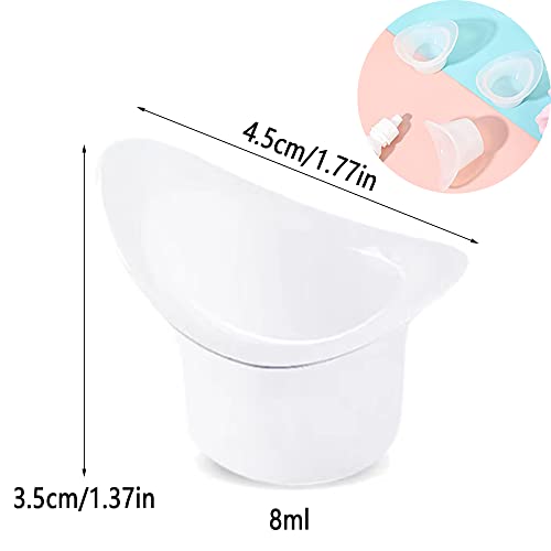 2 pcs Jetable Plastique Gobelet de Lavage Oculaires de Gobelets pour Douche Oculaire en Silicone Blanc Laiteux 8 Ml Avec Des Graduations PréCises, UtiliséS Pour Garder Les Yeux Propres Et Frais – vue 2