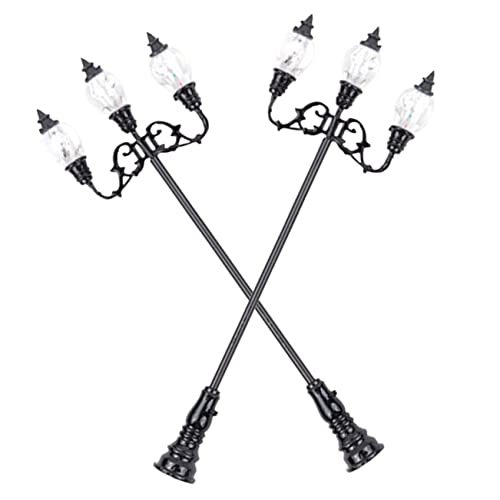Wakauto 10 Pcs Luz De Jardim Modelo Mini Luz De Rua Brinquedo Casa De Boneca Lâmpada De Parque Em Mi