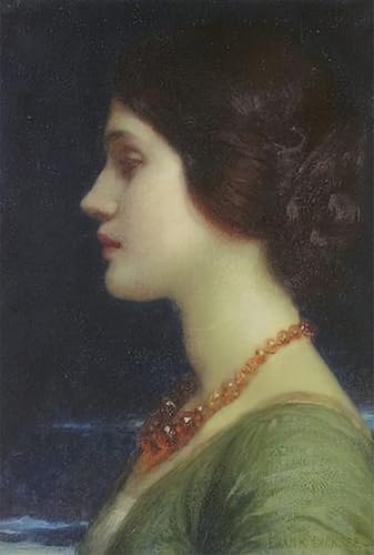 Portrait de Frank Dicksee affiche toile décoration bureau et salon tableau peinture 60x90