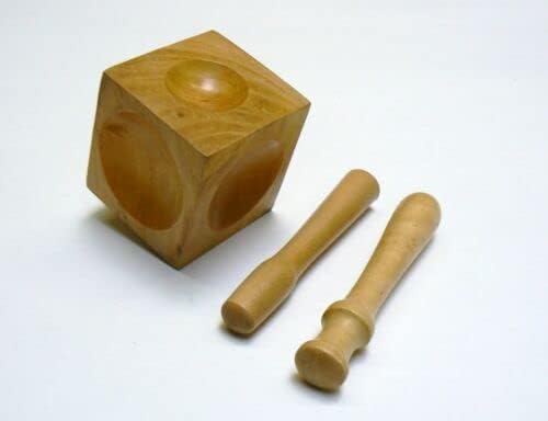 JTS Wood Dapping Block 2 Wood Punch Set Wooden Doming Cube Forming Tool Design Shape