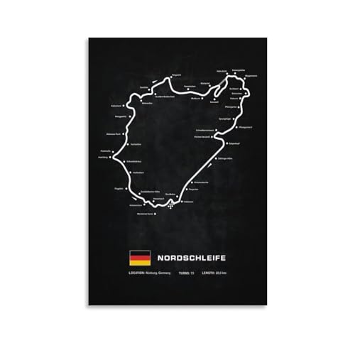 Nurburgring Nordschleife toile SECOLI carte blanche pour salon de passionné