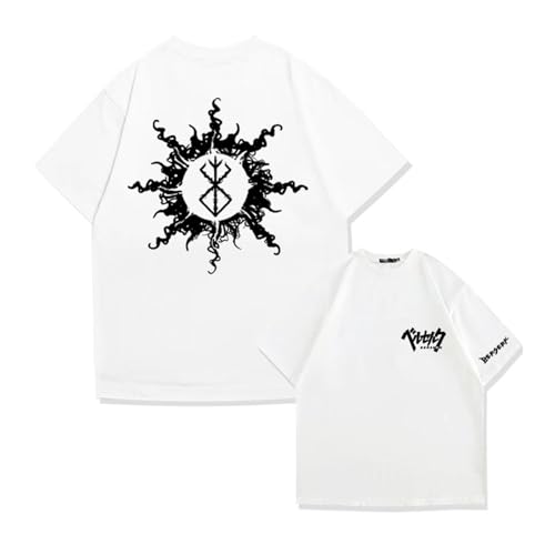 Photo de Tee-Shirt Griffith Japonais Anime Guts Imprimé Berserker Manches Courtes Coton Eté Tee