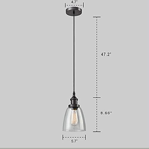Lámpara de techo vintage en cristal transparente ideal para crear ambiente en barras de bar 3