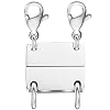 Necklace Layering Clasp Magnetic Clasps for Jewelry, Silver Separator for Stackable Necklaces and Chains