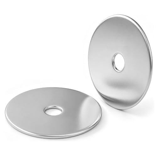 3/8" x 2'' Stainless Fender Washers, 2'' OD, 304 Stainless Steel Metal Repair Flat Washers for Screws and Bolts (20 Pack)