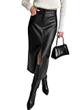 Matériel: Jupe en cuir de haute qualité. Longue, très douce, confortable, à la mode et élégante. Convient pour toutes les saisons : printemps, été, automne et hiver.