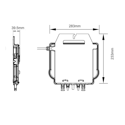 APsystems® Mikrowechselrichter EZ1D 1800W inkl. integrierter WLAN & Bluetooth und VDE-Relais, Plug & Play ideal für Balkonkraftwerk