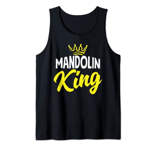 Mens Mandolin King Mandolinist Bluegrass Music Instrument Tank Top