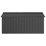 vidaXL Buda dla psa z dachem, 114x202x101 cm, stal galwanizowana, kojec dla psa, klatka kennelowa, domek dla zwierząt, klatka dla psa, kojce dla psów