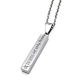 hwang hana Material: Edelstahl Saicowordist KPOP Stray Kids gleicher Absatz Mitglied Geburtstag Name Beschriftung Anhnger Edelstahl Halskette Unisex Heies Geschenk(Hwang Hyun Jin)