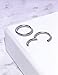 Dyknasz 10PCS 16G Surgical Steel Hinged Clicker Segment Septum Lip Nipple Ring Hoop Cartilage Tragus Helix Sleeper Earrings Piercing Jewelry for Women Men 8mm 10mm 12mm 14mm 16mm Silver