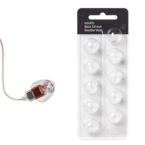 (10 Pcs) Minifit Double Vent Domes for Oticon (10mm) – Compatible Replacement Tips for Oticon Hearing Aids, Premium Universal Domes for Oticon Hearing Aid Supplies