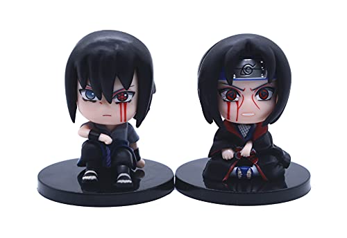 4 Anime Characters Itachi Sasuke Figure Set #TOP1