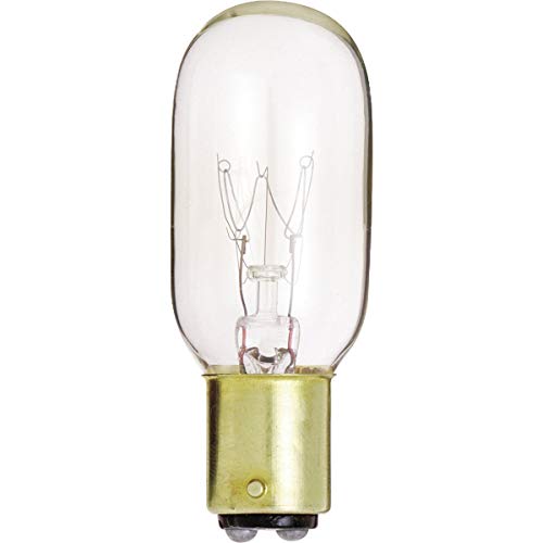 Satco S4719 130V DC Bayonet Base 15-Watt T7 Light Bulb, Clear