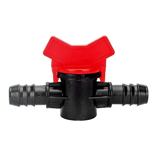 Barbed Ball Valve,12mm/16mm/12mm to 16mm Barb Connector Shut Off Switch for Garden Drip Irrigation Aquarium Hose Tube