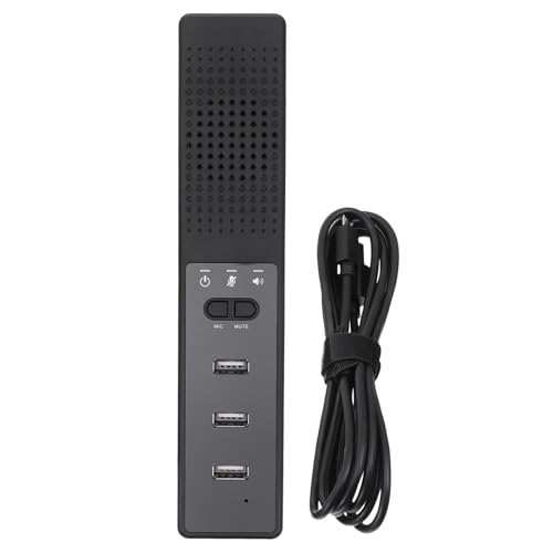 Altavoz de PC Mini con Micrófono USB y 3 puertos para periféricos de oficina