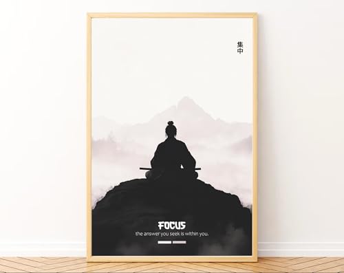 Image of Gamya Framed Japan Samurai Theme Motivational Quote Posters For Office, Living Room, Bedroom Wall Decor - Aesthetic Room Decor (13x19 Inches) (Samurai 1)