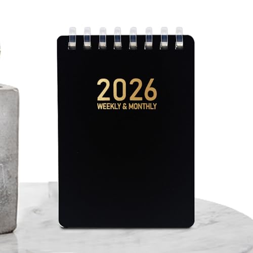 Agenda diária, caderno de primavera 2026 | Tamanho do bolso A7, caderno de trabalho com data de bobina suave para pesquisa, direito universitário, local de trabalho