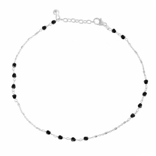Image of OVANA 925 Sterling Silver Evil Eye Anklet for Women & Girls | Hallmarked 92.5 Pure Silver | Swarovski Evil Eye Bead | Adjustable Chain | Hypoallergenic | Gift for Birthday, Anniversary & Festivals