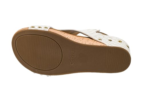 Image of Corkys Footwear Womens Carley Wedges, Featuring Corkys EVA Foam Cushioned Insoles, A 2.5 Inch Heel, Lightweight For All Day Wear, And Hook And Loop Closure
