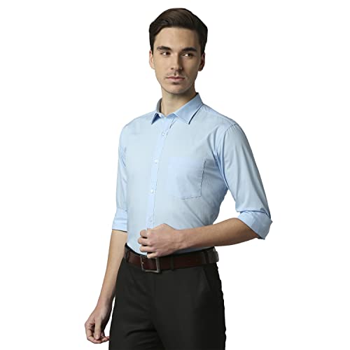 Image of Park Avenue Mens Cotton Solid Slim Fit Shirt