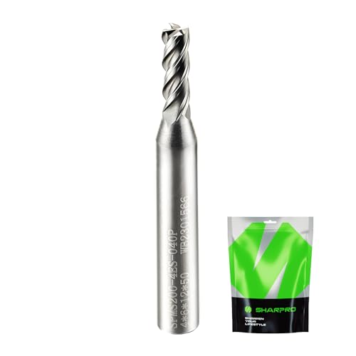 Image of 6mm Shank End Mill 4mm Cutting Dia. 4 Flutes AlCrN Coated Carbide Square CNC End Mills, Apply for Alloy Steel, Stainless Steel, and Various Cast Iron