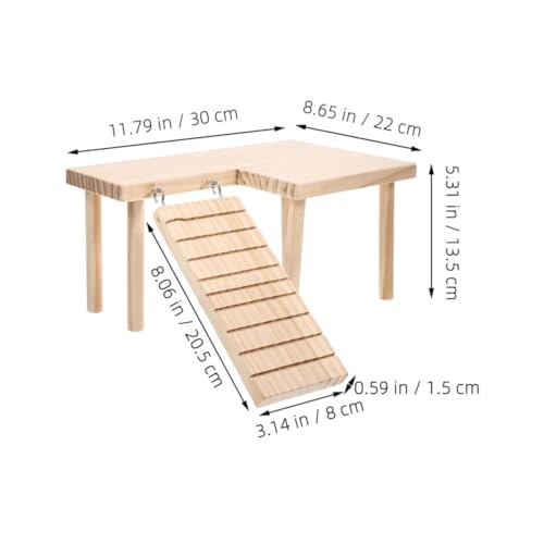 Plateforme d'escalade en bois Alipis pour cage à hamster et cochon d'Inde