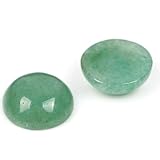 GEM-Inside Aventurine Gemstone Cabochon for Jewelry Crystal Flat Back Round Semi Precious 5PCS 8mm CAB