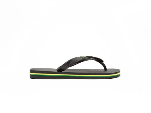 Ipanema Men's Classic Brazil Plastic Flip Flop Black-Black-7/8 Size 7/8 - 5