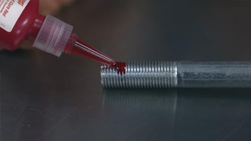 Image of Permatex The Right Stuff Rapid Cure Red Threadlocker 27251, Works on Oily & Dirty Fasteners, Automotive, Industrial & Hardware Use, Sets in 15m Cures in 4h, 10 ml