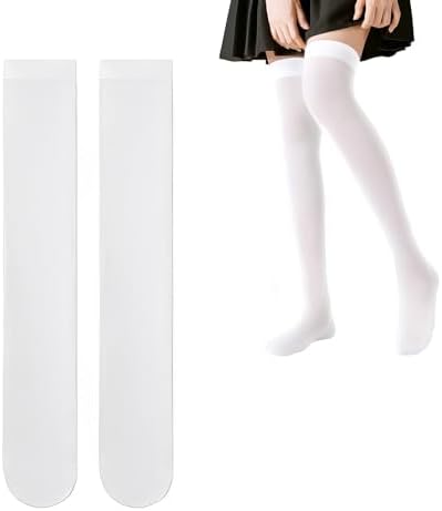 Mujer Extra Largos Medias de Muslo Hasta Rodilla Casual Sobre la ...