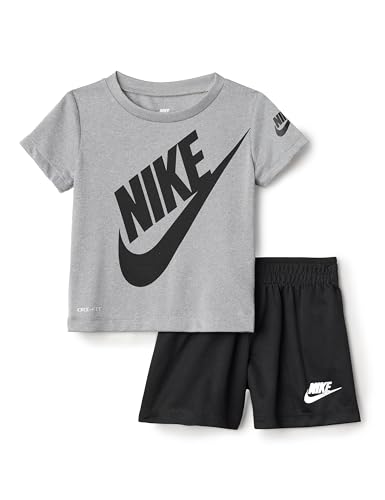 Image of Nike Baby Dri-FIT Sportswear T-Shirt and Mesh Shorts 2-Piece Outfit Set