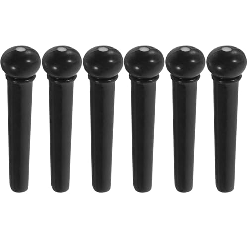 HIAKDOFT 6個 ギター用ブリッジピン 耐久性アコースティックギター弦ピン ギターチューニングペグ 交換用パーツ アコースティック エレキ対