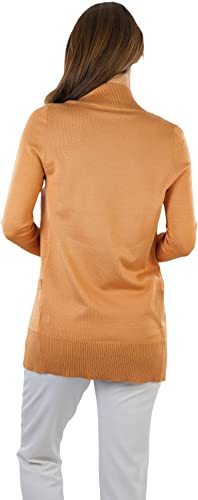 Image of ToBeInStyle Women's Long Sleeve Rib Banded Open Sweater Cardigan